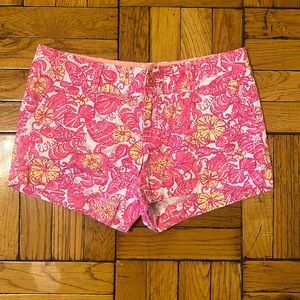 Lilly Pulitzer Callahan Shorts Get Crackin Print Pink Size 2
